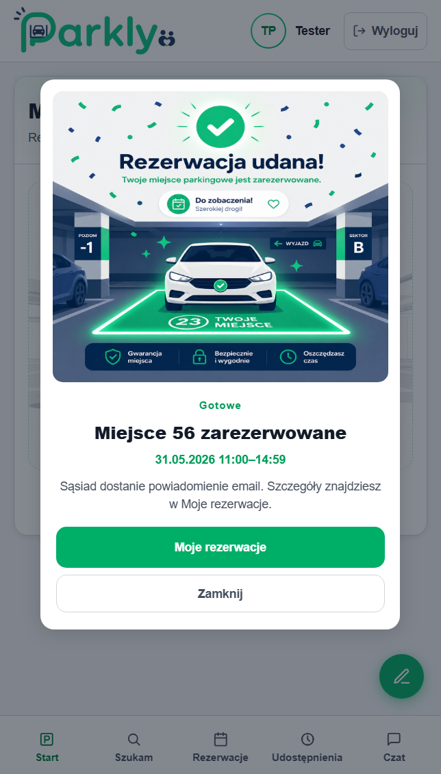 Potwierdzenie rezerwacji miejsca